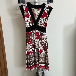 Speechless Black and Red Floral Dress